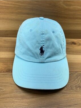 Ralph Lauren Light Blue Polo Cap with Navy Pony